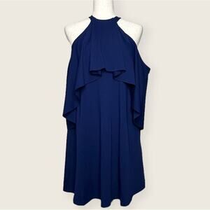 NWT | Susana Monaco | Becca Cold Shoulder Dress | Blue | Small